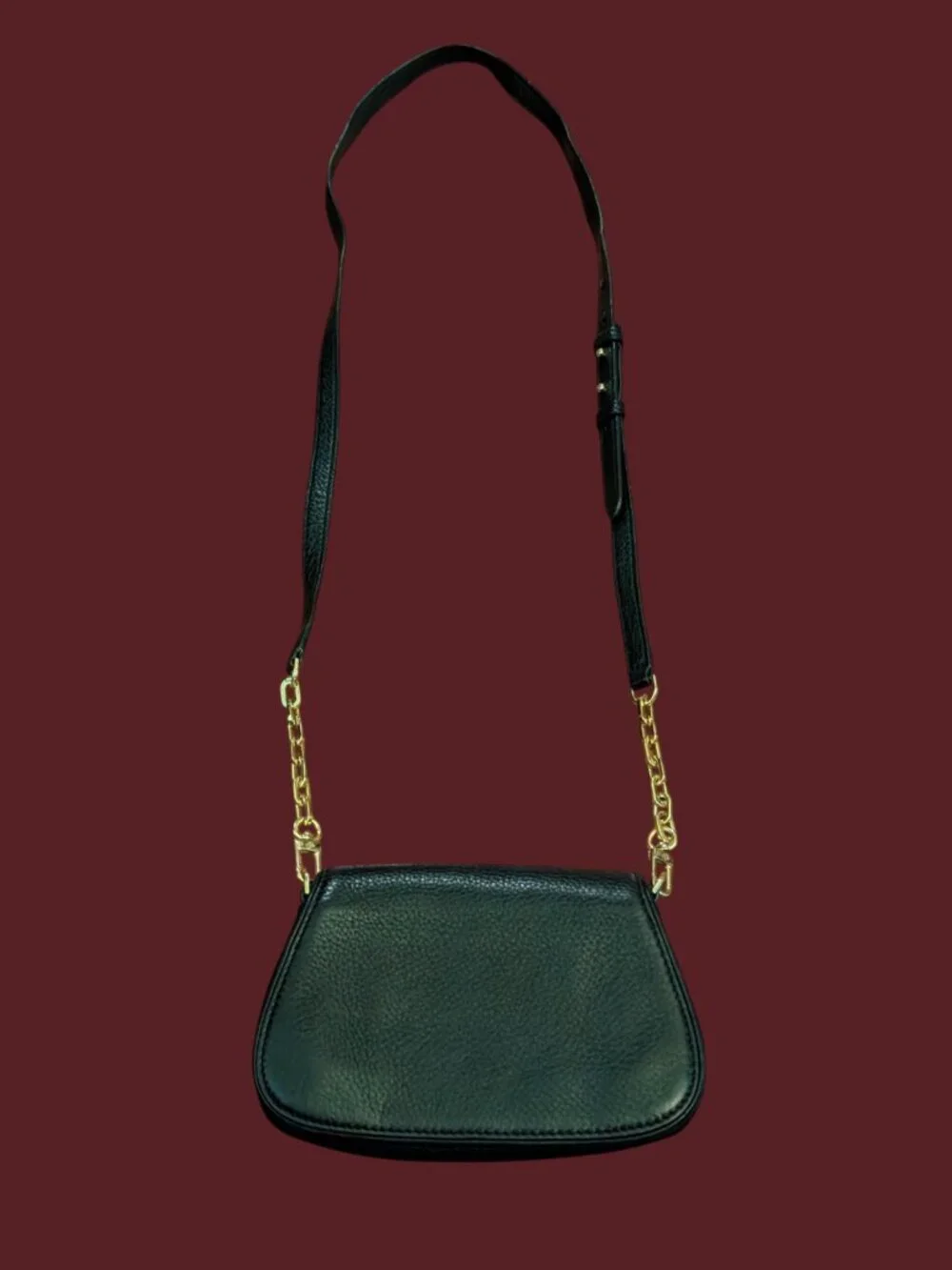 Tory Burch Mini Britten Black Leather Gold Hardware Crossbody 20cm X 2cm X 14cm